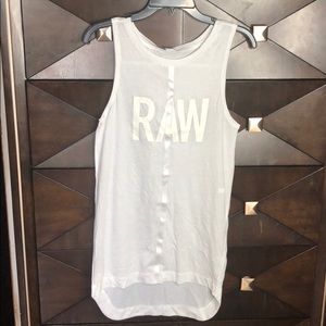 G- Star RAW White Long Tank Top